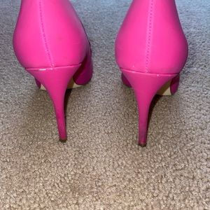 Hot pink high heels